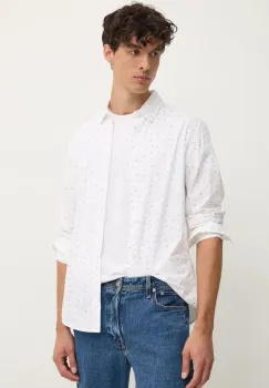 Pepe Jeans camasa din bumbac MEIR barbati, culoarea alb, cu guler clasic, regular, PM308718 imagine