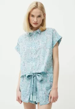Pepe Jeans camasa din bumbac MER femei, cu guler clasic, relaxed, PL304812 imagine
