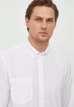 Pepe Jeans camasa din bumbac Prince barbati, culoarea alb, cu guler button-down, regular imagine