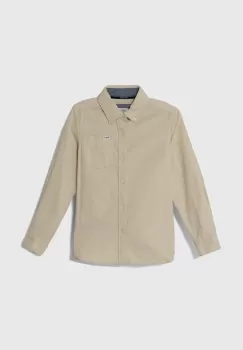 Pepe Jeans camasa din velur culoarea bej imagine