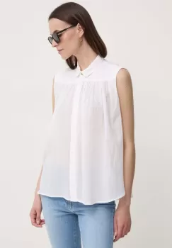 Pepe Jeans camasa MINA femei, culoarea alb, cu guler clasic, relaxed, PL304892 imagine