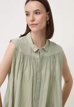 Pepe Jeans camasa MINA femei, culoarea verde, cu guler clasic, relaxed, PL304892 imagine
