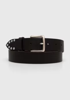 Pepe Jeans curea de piele LEROY barbati, culoarea maro imagine