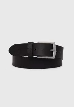 Pepe Jeans curea de piele PALMER BELT barbati, culoarea negru, PM021024 imagine