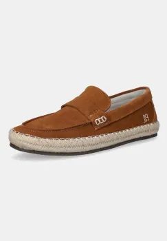 Pepe Jeans espadrile din piele intoarsa TOURIST COAST culoarea maro, PMS10337 imagine