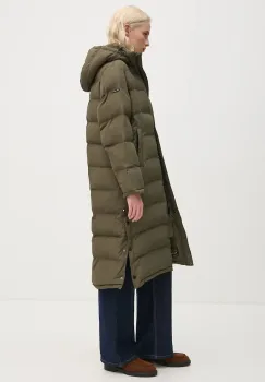 Pepe Jeans geaca BIBI LONG femei, culoarea verde, de iarna, PL402437 imagine