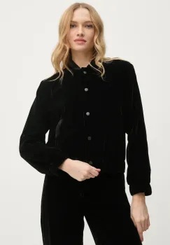 Pepe Jeans geaca bomber FALLON femei, culoarea negru, de tranzitie, PL402501 imagine