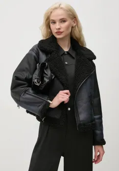 Pepe Jeans geaca BROOKLYN femei, culoarea albastru marin, de iarna, PL402452 imagine