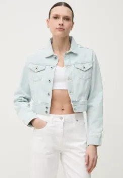 Pepe Jeans geaca din denim CROPPED JACKET de tranzitie, PL402431PG2 imagine