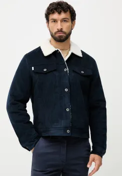 Pepe Jeans geaca din velur culoarea bleumarin, de tranzitie, PM4027185 imagine
