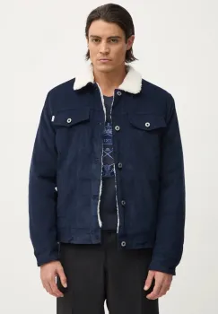 Pepe Jeans geaca din velur THRIS culoarea albastru marin, de tranzitie, PM403035 imagine