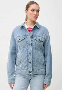 Pepe Jeans geaca jeans BOYFRIEND JACKET de tranzitie, PL402390IA4 imagine