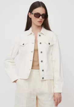 Pepe Jeans geaca jeans femei, culoarea bej, de tranzitie imagine