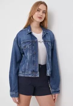 Pepe Jeans geaca jeans femei, de tranzitie, oversize imagine