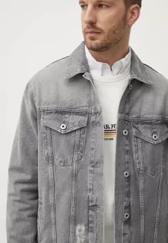 Pepe Jeans geaca jeans RELAXED JACKET barbati, culoarea gri, de tranzitie, PM402972UI3 imagine