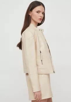 Pepe Jeans geaca STAZIE femei, culoarea bej, de tranzitie imagine