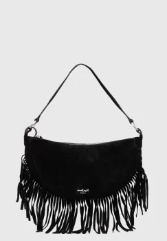 Pepe Jeans geanta de mana din piele intoarsa JANICE ANGIE culoarea negru, PL031530 imagine