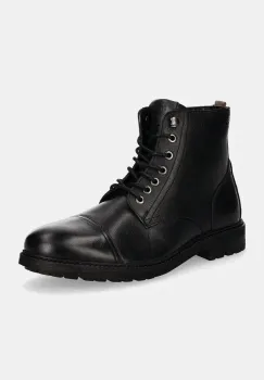 Pepe Jeans ghete de piele PMS50245 barbati, culoarea negru, FRED LAND imagine