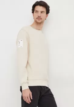 Pepe Jeans hanorac de bumbac Ray barbati, culoarea bej, cu imprimeu imagine
