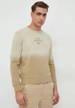 Pepe Jeans hanorac de bumbac Rowon barbati, culoarea bej, modelator imagine