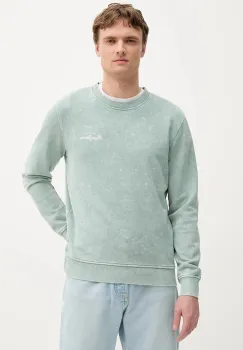 Pepe Jeans hanorac din bumbac culoarea verde, cu imprimeu, PM582918 imagine