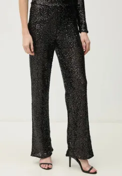 Pepe Jeans pantaloni ANGIE femei, culoarea negru, drept, high waist, PL211795 imagine