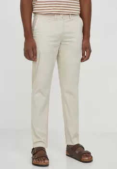 Pepe Jeans pantaloni barbati, culoarea bej, drept imagine