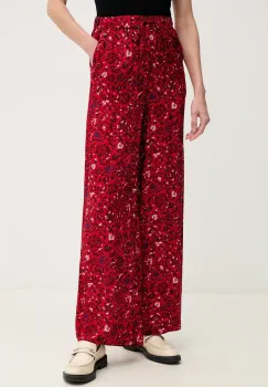 Pepe Jeans pantaloni CHASTITY femei, culoarea rosu, lat, high waist, PL211820 imagine