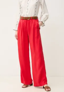 Pepe Jeans pantaloni GOA femei, culoarea rosu, lat, high waist, PL211834 imagine