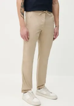 Pepe Jeans pantaloni PULL ON COMFORT CHINO barbati, culoarea bej, drept, PM211866 imagine