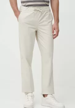 Pepe Jeans pantaloni PULL ON CUFFED SMART PANTS barbati, culoarea bej, mulata, PM211687 imagine