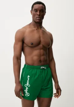 Pepe Jeans pantaloni scurti de baie LOGO SWIMSHORT culoarea verde, PMB10419 imagine