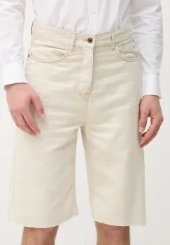 Pepe Jeans pantaloni scurti jeans BERMUDA SHORT ECRU barbati, culoarea bej, PM801172 imagine