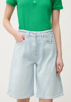 Pepe Jeans pantaloni scurti jeans BERMUDA SHORT UHW BREEZE femei, neted, high waist, PL801176 imagine