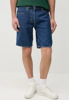 Pepe Jeans pantaloni scurti jeans LOOSE SHORT barbati, culoarea bleumarin, PM801176IC9 imagine