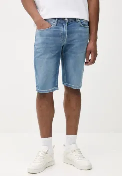 Pepe Jeans pantaloni scurti jeans SLIM GYMDIGO SHORT TRACK PM801075HV1 imagine