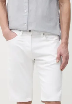 Pepe Jeans pantaloni scurti SLIM GYMDIGO SHORT TRACK barbati, culoarea alb, PM801075TC8 imagine