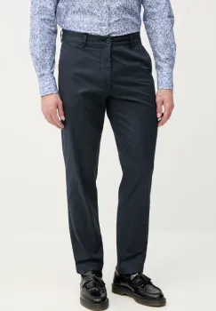 Pepe Jeans pantaloni SLIM CHINO POPLIN barbati, culoarea bleumarin, drept, PM211873 imagine