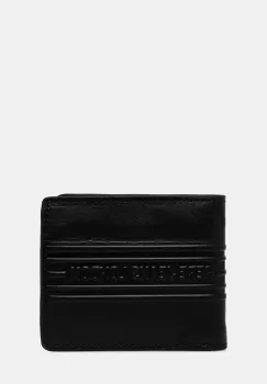 Pepe Jeans portofel de piele WOLF WALLET barbati, culoarea negru, PM070386 imagine