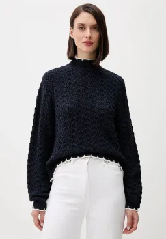 Pepe Jeans pulover culoarea bleumarin, cu turtleneck, PL7000016 imagine