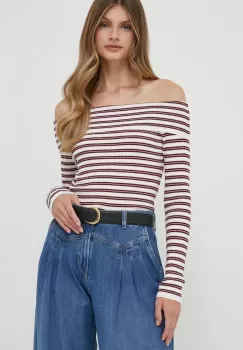 Pepe Jeans pulover Danna femei, culoarea alb, light imagine