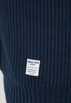 Pepe Jeans pulover de bumbac COLIN HOODIE culoarea albastru marin, PM702467 imagine