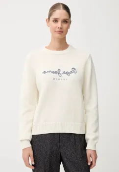 Pepe Jeans pulover de bumbac culoarea bej, PL7000024 imagine