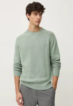 Pepe Jeans pulover din amestec de lana CRED barbati, culoarea verde, light, PM702480 imagine