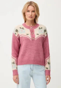 Pepe Jeans pulover din amestec de lana culoarea roz, calduros, PL7000041 imagine