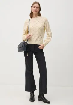 Pepe Jeans pulover din amestec de lana HELEN WRAP femei, culoarea bej, PL702231 imagine