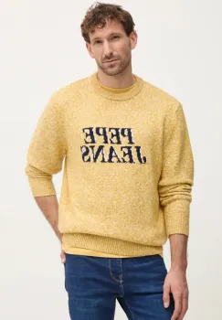 Pepe Jeans pulover din amestec de lana LUKA barbati, culoarea galben, PM702499 imagine