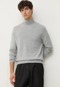 Pepe Jeans pulover din amestec de lana NEW ANDRE TURTLE NECK barbati, culoarea gri, light, cu guler, PM702470 imagine