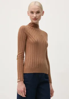 Pepe Jeans pulover IZABEL TURTLENECK femei, culoarea bej, PL702224 imagine
