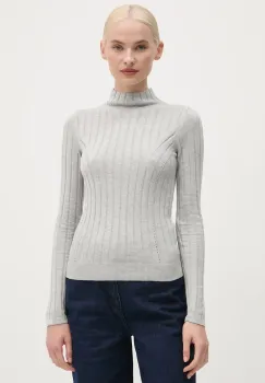 Pepe Jeans pulover IZABEL TURTLENECK femei, culoarea gri, PL702224 imagine